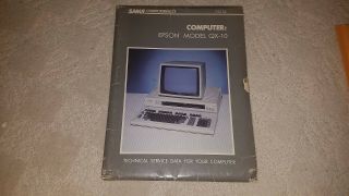 Vintage Sams Computerfacts Computer Facts Epson Model Qx - 10 Technical Data 14