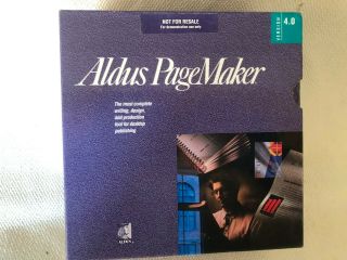 Aldus Page Maker,  Desktop Publishing,  Version 4.  0,  Complete,  As - Is