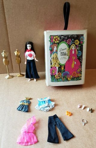 Vintage 1970 Topper Dawn Doll Case 0555 With Strap Handle - Dawn Doll
