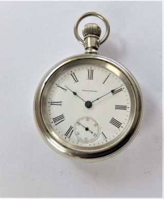 1911 Big Chunky Screw Cased Waltham English Lever Pocket Watch In Order