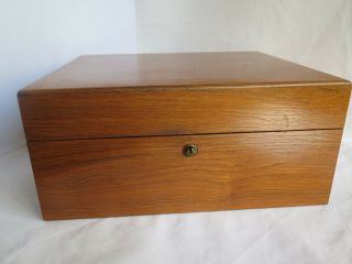 Old Wood Humidor Copper Insert Cedar Cigar Place Needs Work 13 " Well Crafted