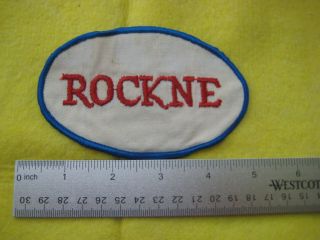 Vintage Rockne Script Antique Automobile Service Uniform Patch