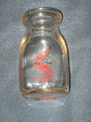 Vintage 1/2 Pint Milk Bottle Wauregan Dairy,  Ct.