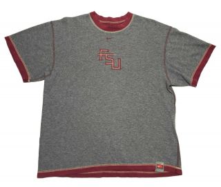 Nike Team Florida State Seminoles Football Ringer Tee Shirt Mens Size Medium