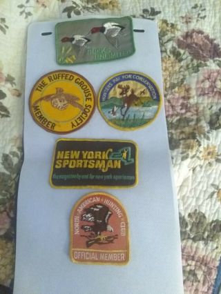 Vintage,  Rare Hunting Clubs Patches.  Total 5.  Collectable.  L