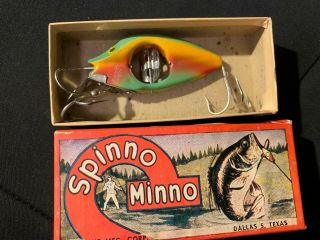 Spinno Minno Lure Pecos River Uniline Rare Color Vintage Stock