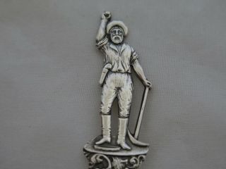 Vintage Sterling Silver Sutter ' s Mill Figural Souvenir Spoon 2