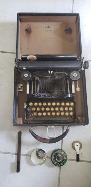 Corona Model 3 Folding Typewriter Case Eraser Ribbon Antique C1920 Parts Repairs