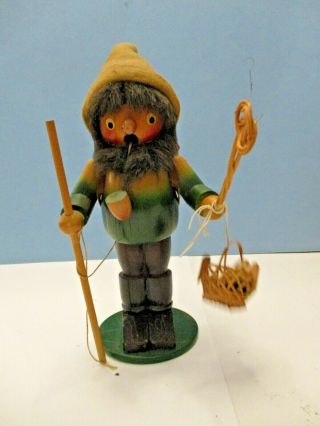 Vintage German Wood Smoker Woodsman Hunter