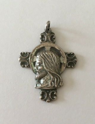 Vintage 925 Sterling Silver Hayward Signed Jesus Crucifix Cross Pendant