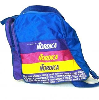 Nordica World Tour Ski Boot Bag Shoulder Goggles Beanie Vintage Color Block