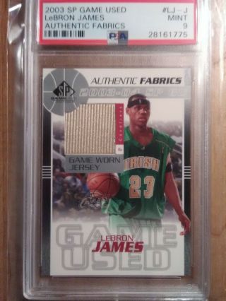 2003 Ud Sp Game Lebron James Authentic Fabrics Jersey Rookie
