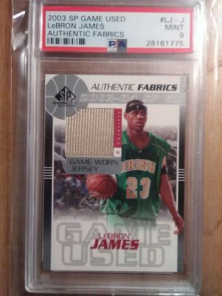 2003 Ud SP Game Lebron James Authentic Fabrics Jersey Rookie 2