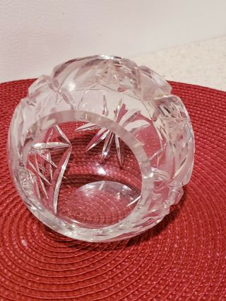Vintage Classy Heavy Fine Cut Crystal - Round Globe Bowl - Cigar Ashtray