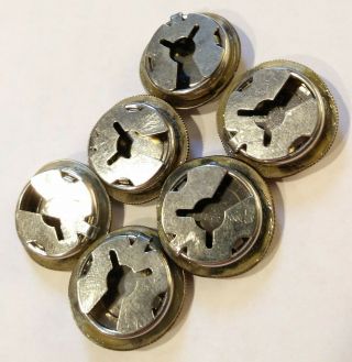 Vtg STERLING SILVER Western Rodeo Square Dance Cowboy Concho Shirt Button Covers 3