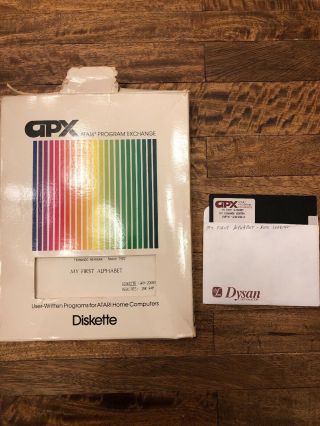 My First Alphabet Apx Complete Disk Atari Computer Software 400/800/xl/xe