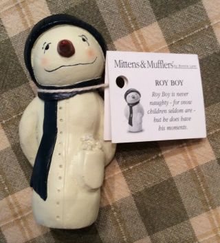 Vintage Mittens & Mufflers By Bonnie Lynn - Roy Boy Snowman
