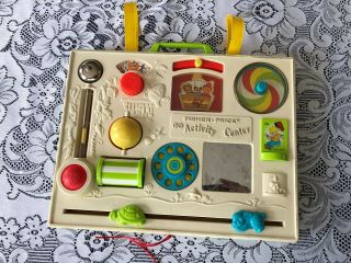 Vintage Fabulous Fp 1973 Fisher Price Activity Center Crib Baby Nursery Play Toy