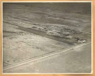Vintage 8x10 Black & White Photo 1934 Salt Lake City Airport Very Early Phase