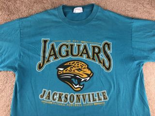 Vintage Jacksonville Jaguars Shirt Xl Teal Nutmeg Football Nfl Hat Jersey 90s