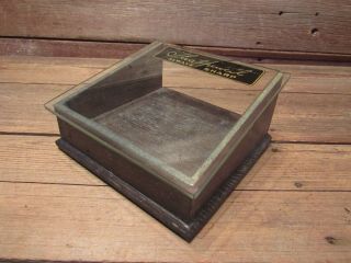 Vintage Wood/glass Store Counter Top Display " That Pencil Always Sharp " Antique