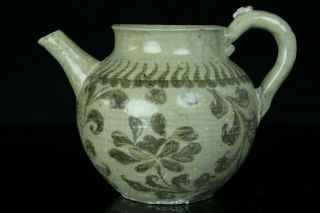 Sep212 Korean Goryeo Celadon Porcelain Ewer Water Jug Iron Painting