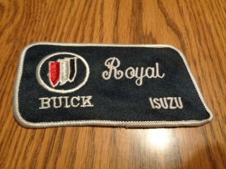 Vintage Royal Buick Isuzu Uniform Patch 2 - 3/8 " X 4 - 1/2 "