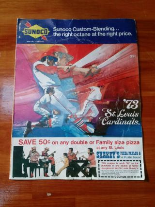Blank July 20,  1973 St.  Louis Cardinals Vs.  La Dodgers Scorecard Blank