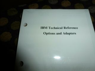 IBM TECHNICAL Reference OPTIONS AND ADAPTERS 1986 SEAL PACKAGE 3