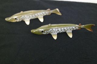 Two 6 Inch Vintage Ice King Spearing Decoys By Bear Creek Bait Co.