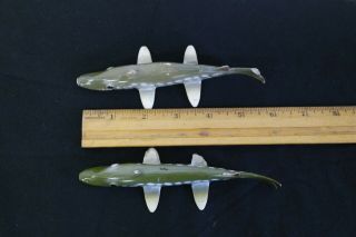 Two 6 Inch Vintage Ice King Spearing Decoys by Bear Creek Bait Co. 2