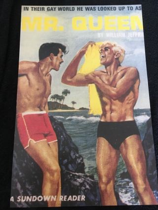 Mr Queen Vintage Pulp Sleaze Paperback Cover Art 11x17 Print Poster Gay Beach