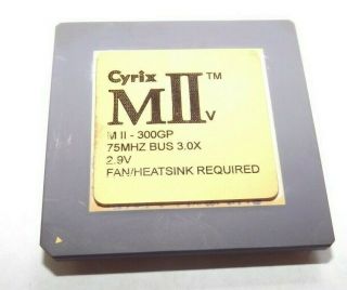 Socket 7 Cpu - Cyrix Mii 300gp - 75mhz Bus Miiv Vintage Processor Gold Chip