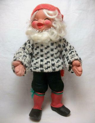 Vintage Arne Hasle Norwegian Gnome Christmas Elf Doll Askim Norge 11 In.  Posable