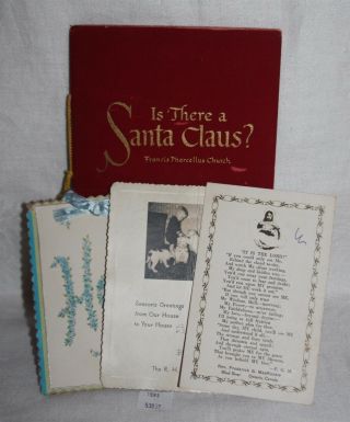 Thriftchi Is There A Santa Claus Booklet,  Hello Present Poem,  Postcard,