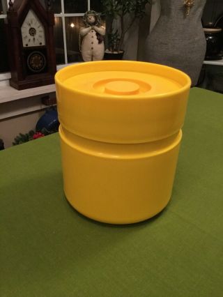Vintage Midcentury Heller Yellow 8” Ice Bucket Sergio Asti