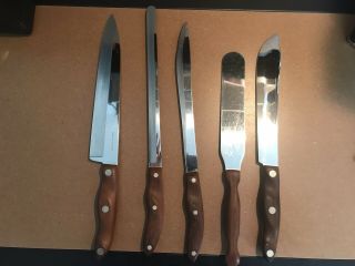 Vintage Cutco Knife Set With Knives 20 21 22 23 24 25 In Wall Block