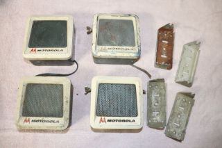 4 Vintage Motorola External Radio Speakers Tsn6000a - 1 W/brackets Police Fire