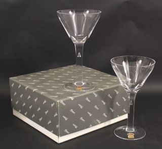 Large Pair Vintage Czech Moser Pharaoh Stemware Water Wedding Goblet Glasses