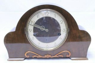 Vintage Mantel Piece Clock With Key Made In Germany (914z39)