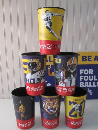6 30 Oz Lsu Tigers Collectible Cups Stovall Cannon Duplantis Chark Hess Watson