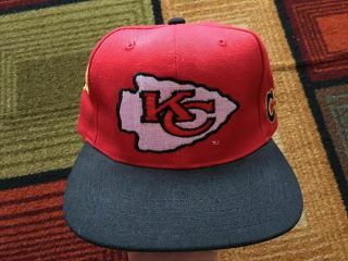 Vintage Kansas City Chiefs Sports Specialties Wool Snapback Hat Pro Line Script
