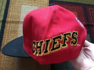 Vintage Kansas City Chiefs Sports Specialties Wool Snapback Hat Pro Line Script 2