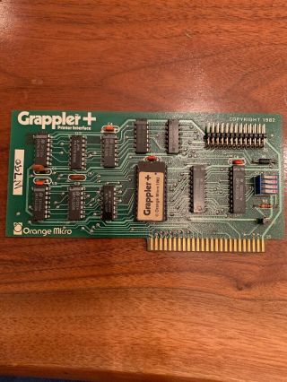 Grappler,  Parallel Printer Interface Card For Apple Ii,  Iie Iigs