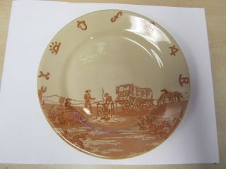 Vintage Chuck Wagon 7 " Plate By Wallace China Los Angeles Calif.