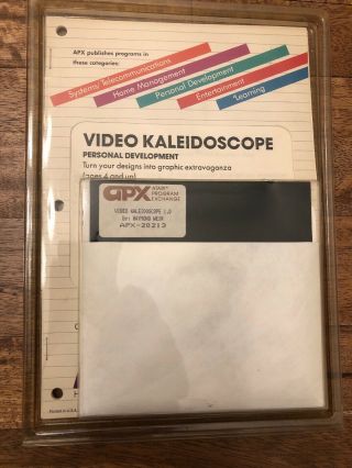 Video Kaleidoscope Apx Complete In Package Atari Computer Software 400/800/xl/xe