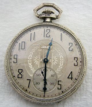 Vintage Art Deco 12s Elgin Grade 345 17j Gold Filled Pocket Watch