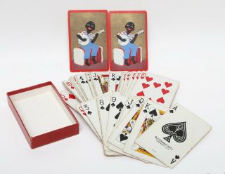 Antique/vintage Black Man Playing Banjo Playing Cards - Americana