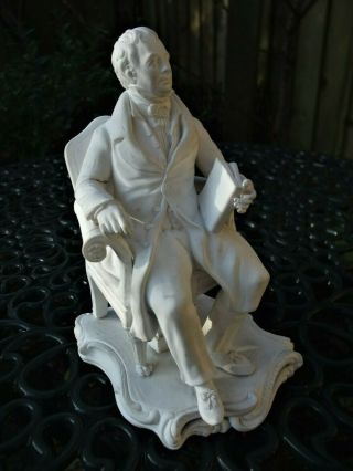 Antique 19thc Minton Pre Parian Figure Of Sir Walter Scott - Scottish Writer
