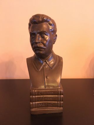 Antique Bronze Bust Of Stalin,  Made In 1937 In Soviet Union